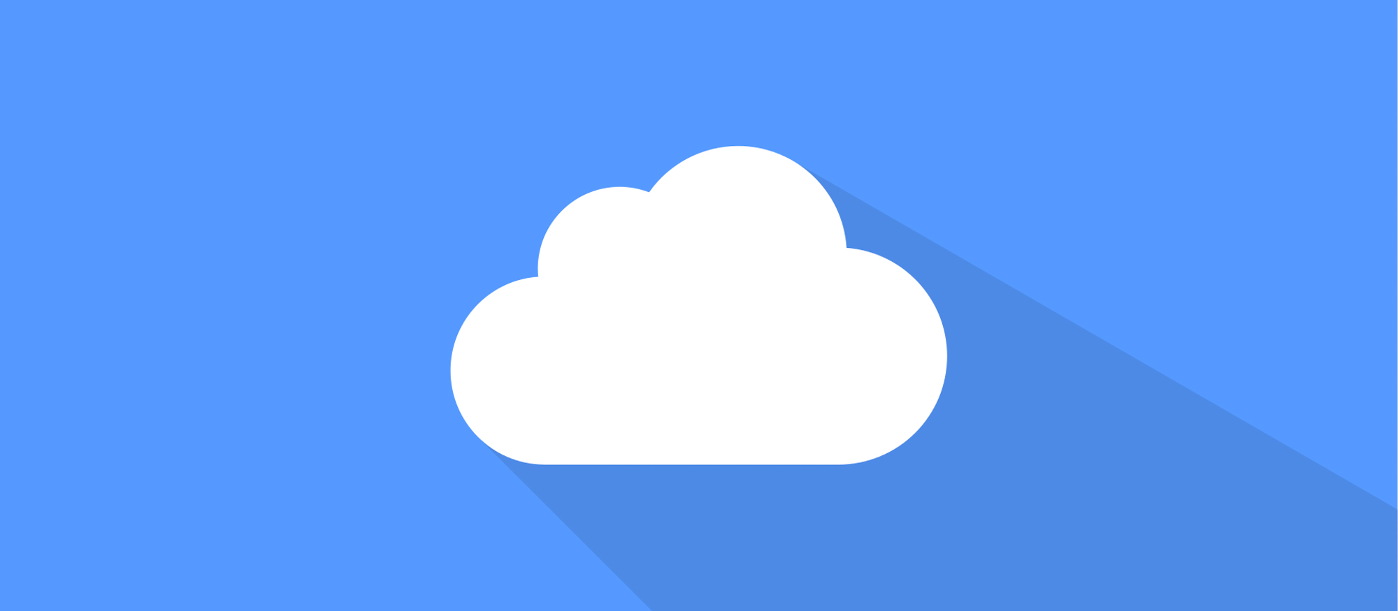 A simple cloud before a blue background